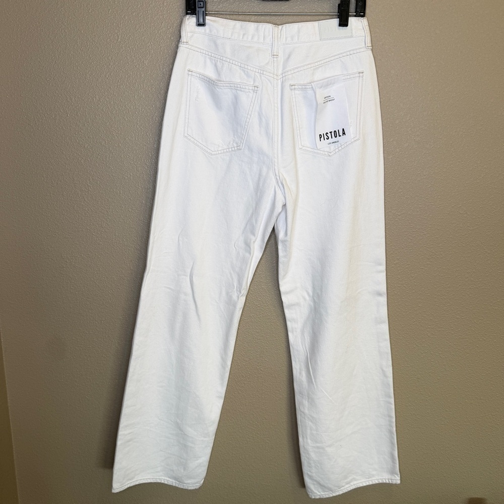 Pistola “Grayson” High Rise Baggy Jean — White Distressed — NWT Size 27 - Picture 2 of 8